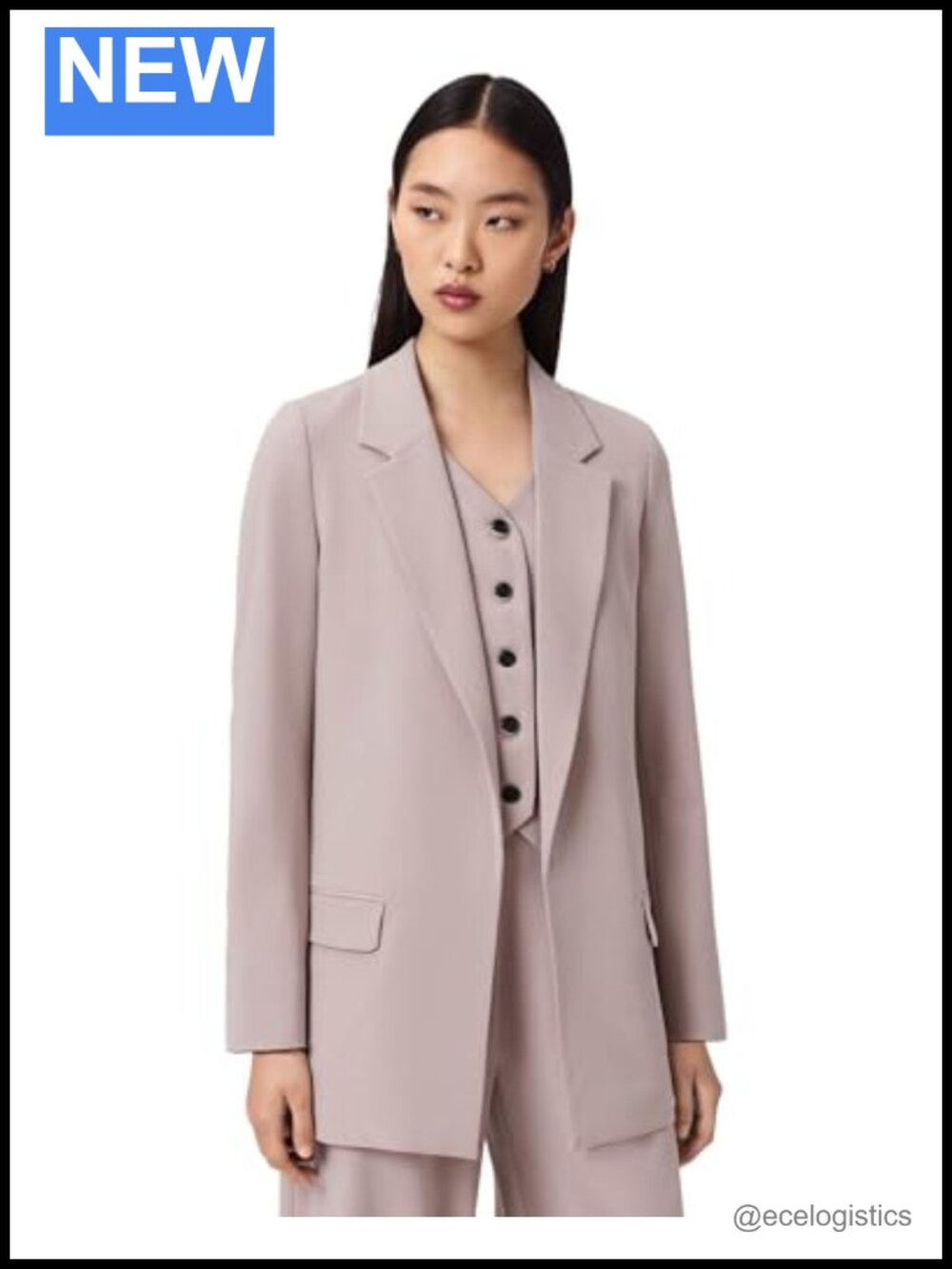 Tailored Blazer for Women, Business Casual Long Sleeve Suit Jacket